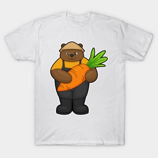 Bear as Farmer with Carrot T-Shirt